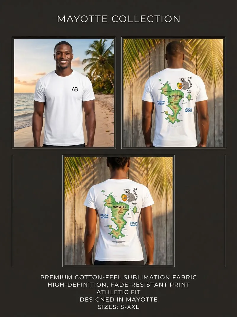 T-shirt Carte de Mayotte Homme