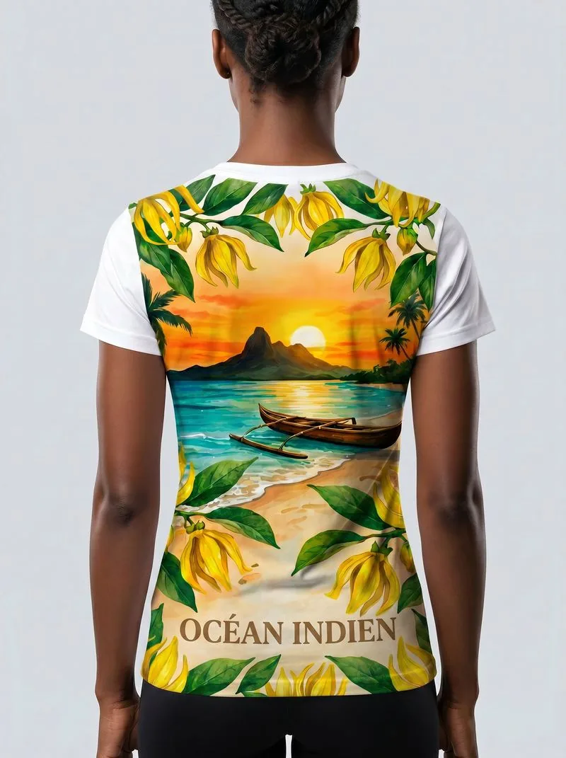 T-shirt Coucher de Soleil Mayotte Femme